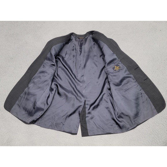 Brooks Brothers Blazer Mens 48R Gray Brooksease Worsted Wool Single Vented USA - Picture 4 of 14